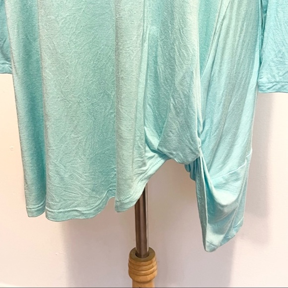 ➕ Simply Southern Teal Blue Knotted Tunic Top Womens Plus Size XXL - Picture 7 of 9
